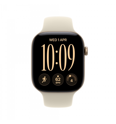 Apple Watch Series 12 OLED 42 mm Numérique 374 x 446 pixels Écran tactile Or Wifi GPS (satellite)