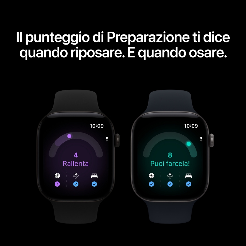 Apple Watch Series 12 GPS, cassa 42 mm in alluminio color oro chiaro con cinturino Sport sabbia - S M