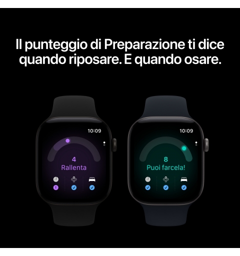 Apple Watch Series 12 GPS, cassa 42 mm in alluminio color oro chiaro con cinturino Sport sabbia - S M
