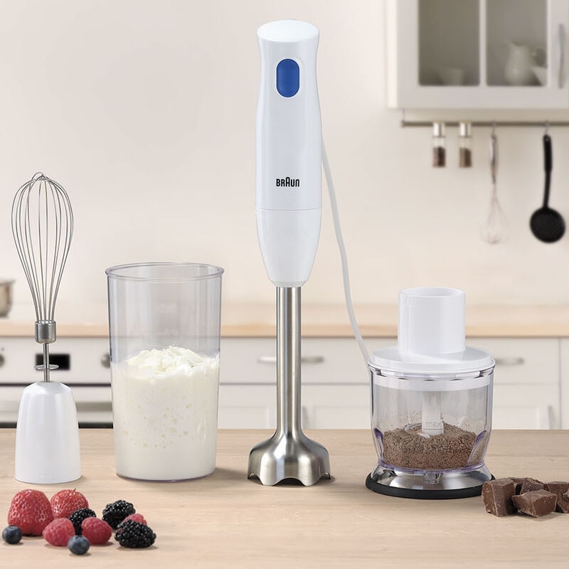 Braun MultiQuick 1 MQ10.202M WH 0,6 L Mélangeur par immersion 450 W Acier inoxydable, Blanc