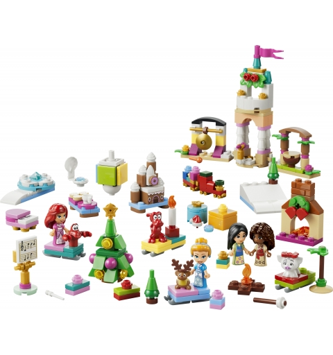 LEGO Disney Princess | 43298 Calendario dell'Avvento 2026, Giochi per Bambine da 5+ per Countdown di Natale con 24 Sorprese
