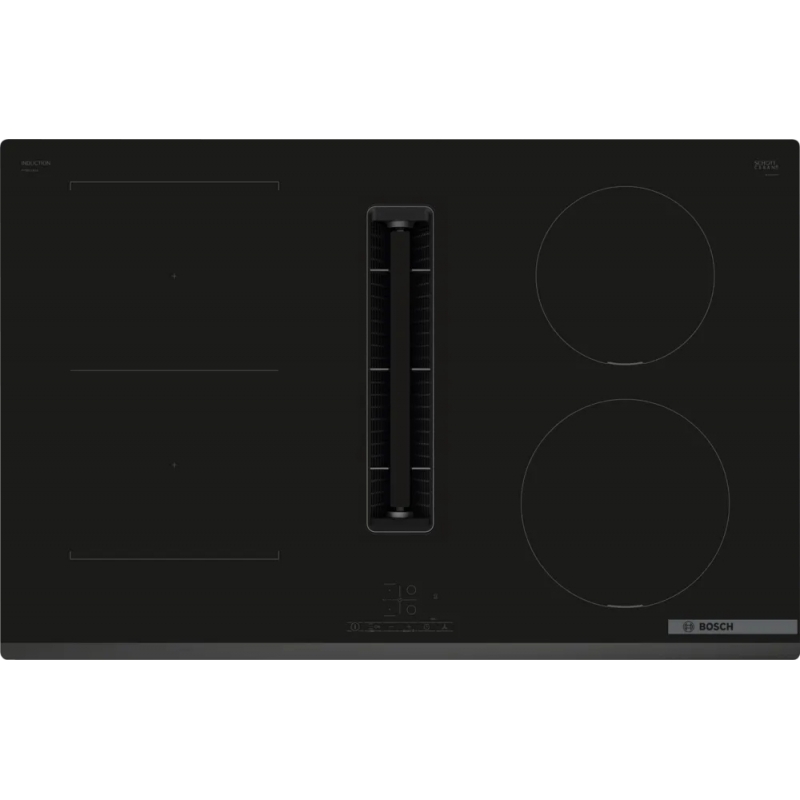 Bosch Serie 4 PVS831B16E Piano con cappa integrata 80 cm CombInduction Nero Classe B