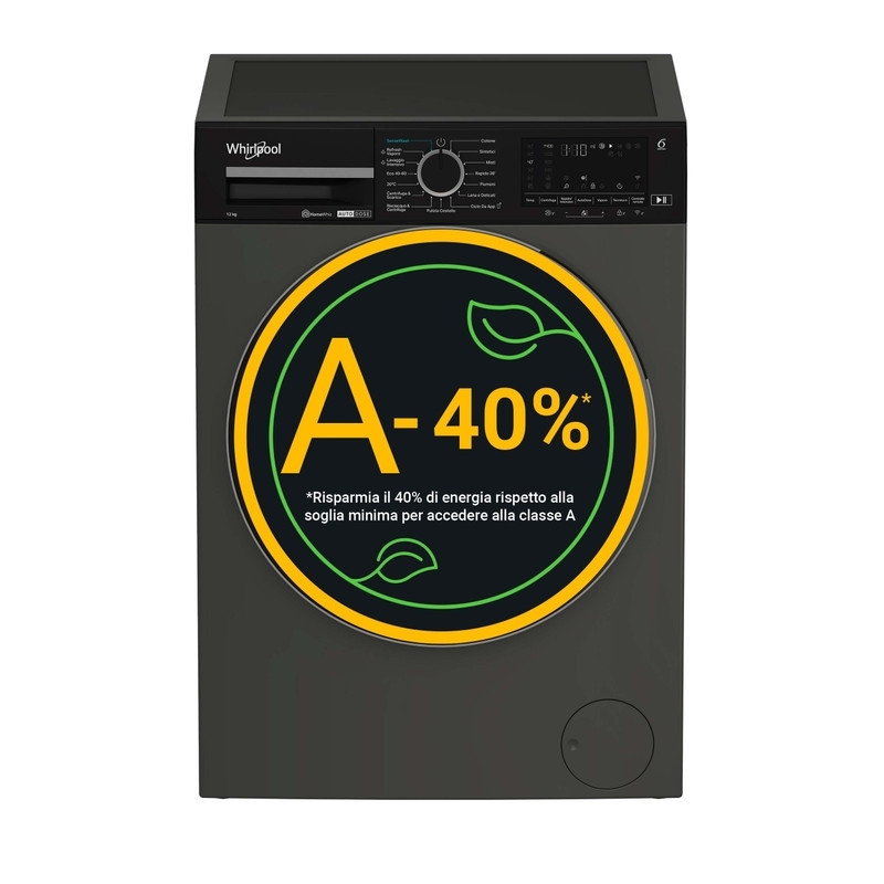 Whirlpool WPM 210G ADS IT lavadora Carga frontal 12 kg 1300 RPM Gris
