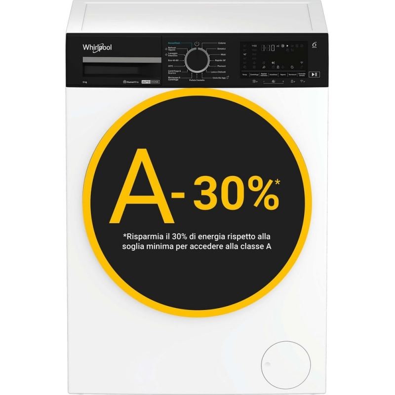 Whirlpool WPM 99W ADS IT machine à laver Charge avant 9 kg 1400 tr min Blanc