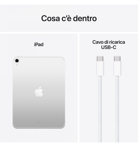 Apple iPad 5G LTE-TDD & LTE-FDD 256 Go 27,9 cm (11") Wi-Fi 6 (802.11ax) iPadOS 18 Argent