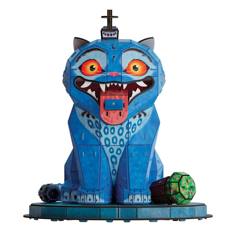 4D Build , rompecabezas en 3D de KPop Demon Hunters Derpy Tiger & Sussie Bird, lengua y maceta extraíbles, kit de maqueta