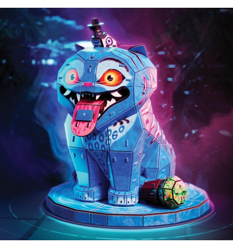 4D Build , rompecabezas en 3D de KPop Demon Hunters Derpy Tiger & Sussie Bird, lengua y maceta extraíbles, kit de maqueta