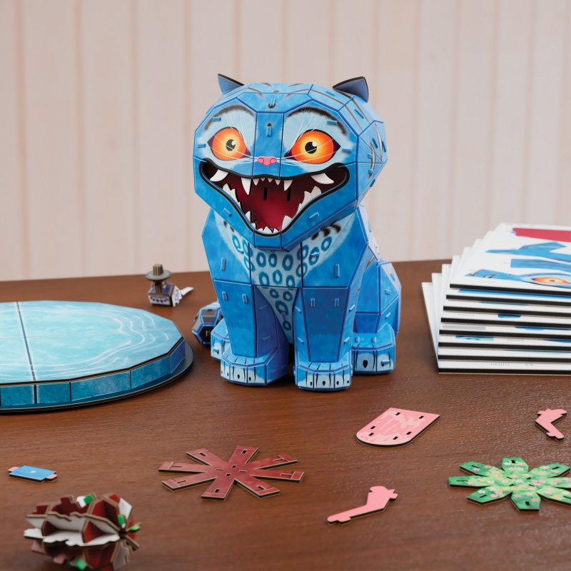 4D Build - K-Pop Demon Hunters - Derpy Tiger und Sussie Vogel - detailreiches 3D-Puzzle