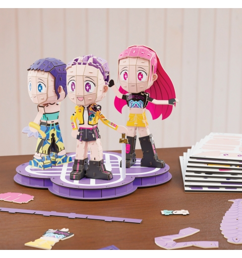 4D Build , Puzzle 3D KPop Demon Hunters HUNTR X Chibi, Rumi, Zoey