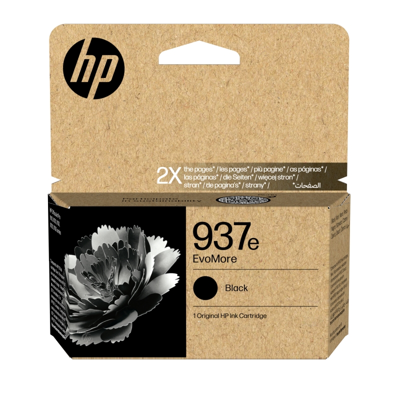 HP Cartuccia di inchiostro nero originale 937e EvoMore HP Cartuccia di inchiostro nero originale 937e EvoMore
