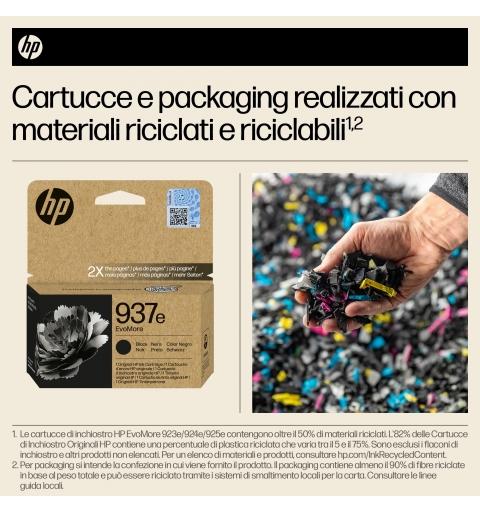 HP Cartucho de Tinta Original EvoMore 937e negra