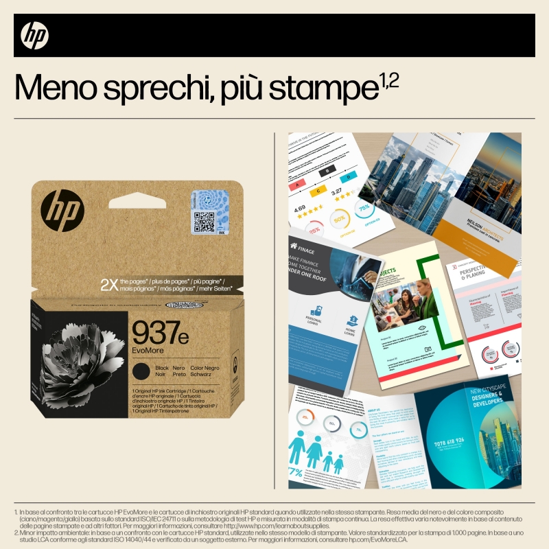 HP 937e EvoMore Schwarz Original Druckerpatrone