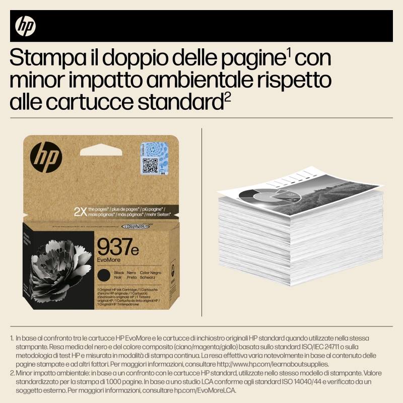 HP 937e EvoMore Schwarz Original Druckerpatrone