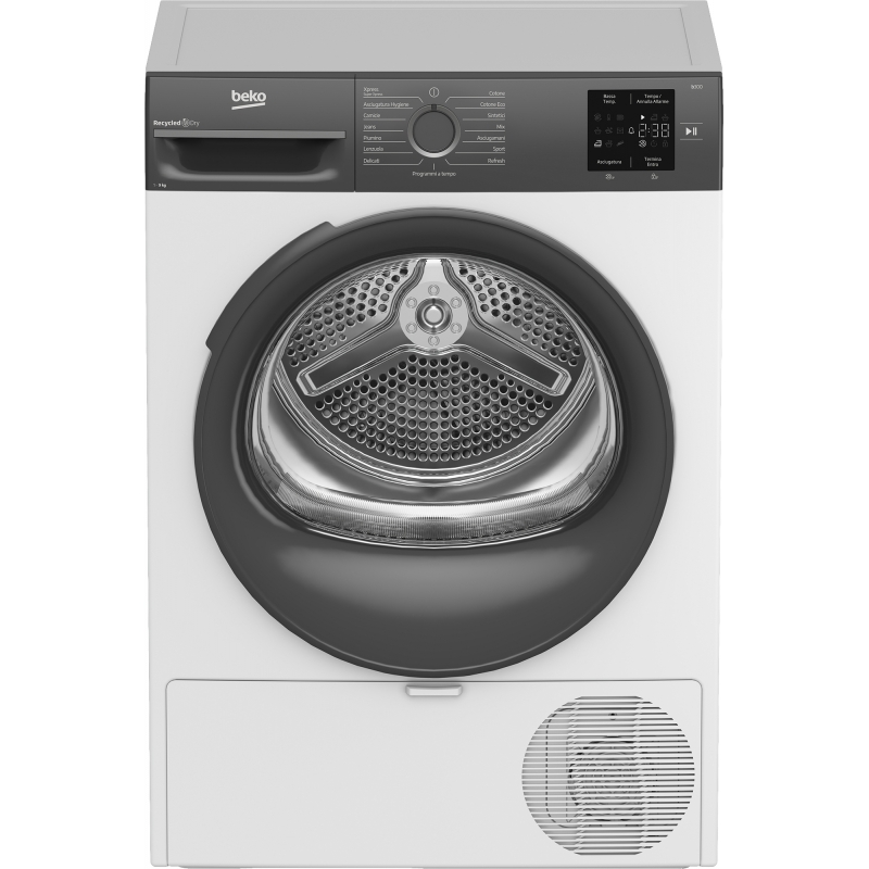 Beko BMTEU93EA 9kg, Classe D, Linea Estetica NX, motore asincrono, Display digitale, colore Bianco, oblò Antracite Beko BMTEU93EA 9kg, Classe D, Linea Estetica NX, motore asincrono, Display digitale, colore Bianco, oblò Antracite