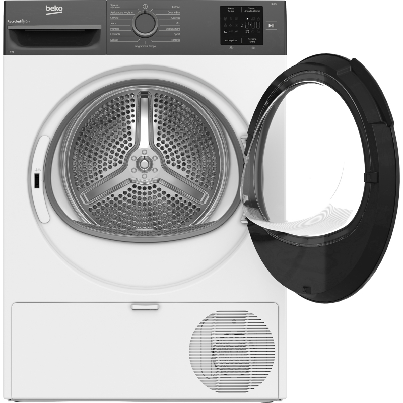 Beko BMTEU93EA 9kg, Classe D, Linea Estetica NX, motore asincrono, Display digitale, colore Bianco, oblò Antracite