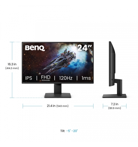 BenQ GW2490P pantalla para PC 61 cm (24") 1920 x 1080 Pixeles Full HD LED Negro