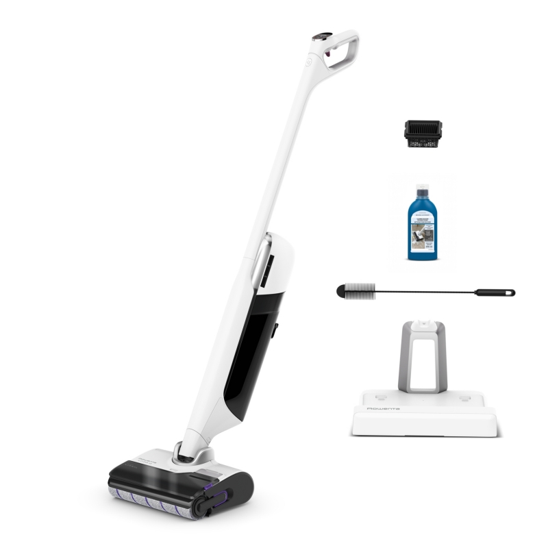 Rowenta X-Clean 12 GZ7257 Aspirateur-balai 2 en 1 Batterie Sec&humide Sans sac 89 W Blanc, Noir
