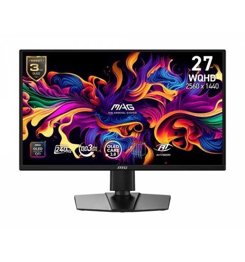 MSI MAG 272QP QD-OLED X24 Monitor PC 67,3 cm (26.5") 2560 x 1440 Pixel Wide Quad HD Nero