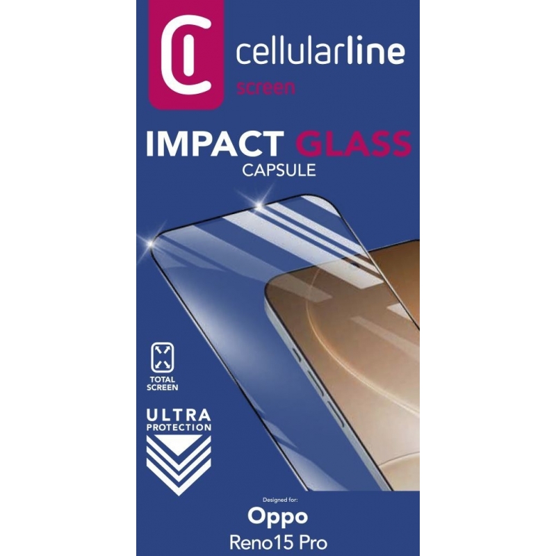 Cellularline Impact Glass Capsule - Oppo Reno 15 Pro
