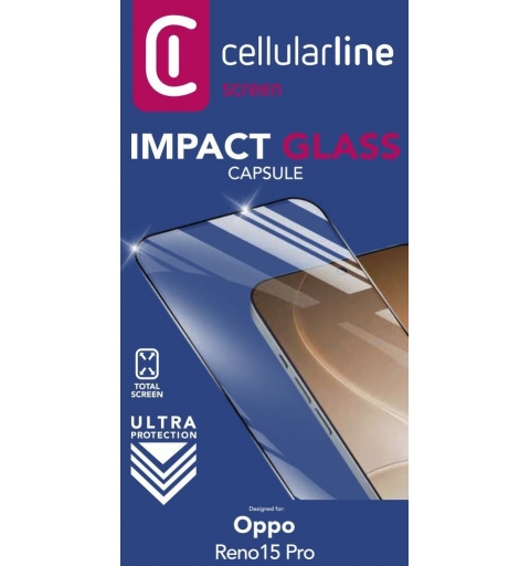 Cellularline Impact Glass Capsule - Oppo Reno 15 Pro