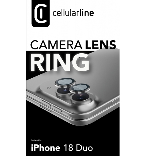 Cellularline CAMERA LENS RING - IPHONE 18 DUO