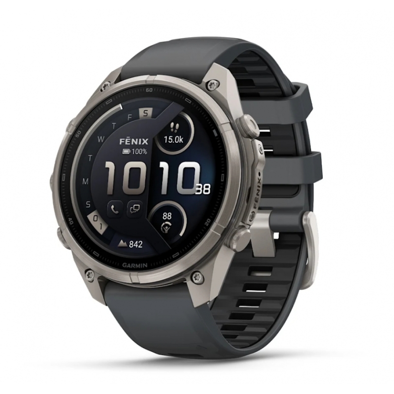 Garmin fēnix 9 Pro 3,56 cm (1.4") AMOLED 47 mm Numérique 454 x 454 pixels Écran tactile 4G Titane Wifi GPS (satellite)