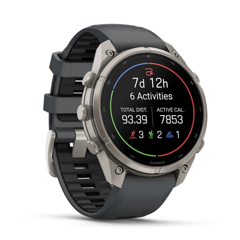 Garmin fēnix 9 Pro 3,56 cm (1.4") AMOLED 47 mm Numérique 454 x 454 pixels Écran tactile 4G Titane Wifi GPS (satellite)