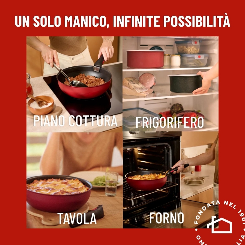 Lagostina Ingenio Rubino 0102976000007 ensemble de casserole et poêle 7 pièce(s)