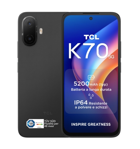 TCL K70 5G 17.3 cm (6.8") Dual SIM Android 16.0 USB Type-C 4 GB 128 GB 5200 mAh Black