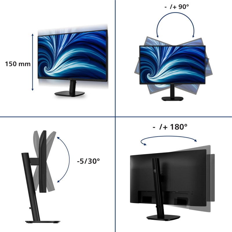 Philips 3000 series 27B2N3200A 61 Computerbildschirm 68,6 cm (27") 1920 x 1080 Pixel Full HD LCD Schwarz