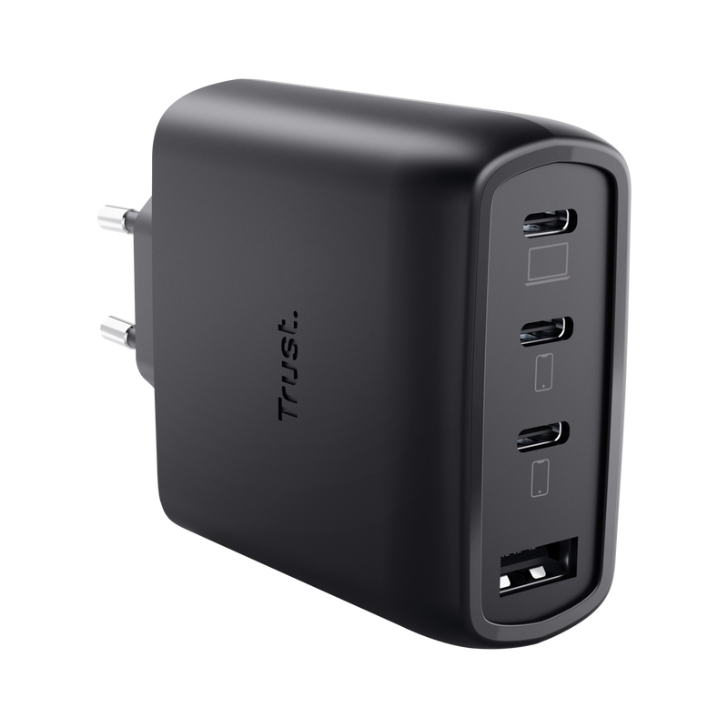 Trust Maxo 65W Universal Negro Corriente alterna Carga rápida Interior