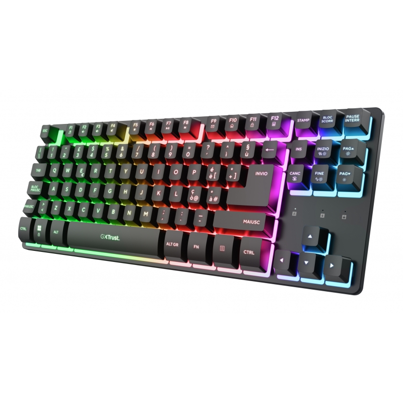 Trust GXT 831 tastiera Gaming Wireless a RF + USB AZERTY Italiano Nero