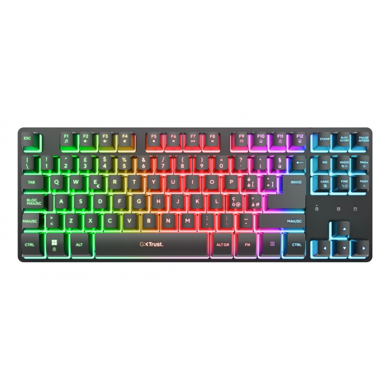 Trust GXT 831 keyboard Gaming RF Wireless + USB AZERTY Italian Black