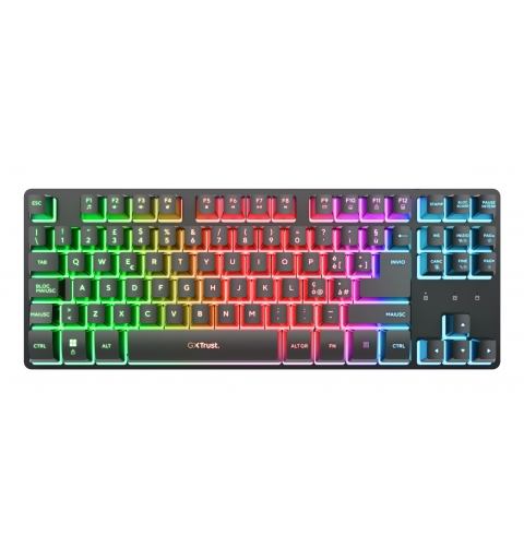 Trust GXT 831 keyboard Gaming RF Wireless + USB AZERTY Italian Black