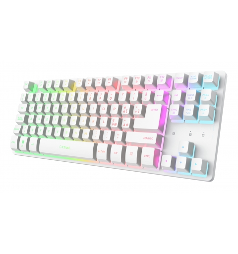 Trust GXT 831W clavier Gaming FR sans fil +USB AZERTY Italien Blanc