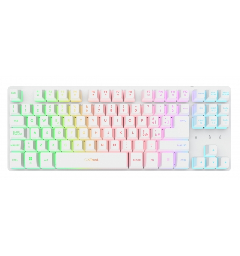 Trust GXT 831W keyboard Gaming RF Wireless + USB AZERTY Italian White