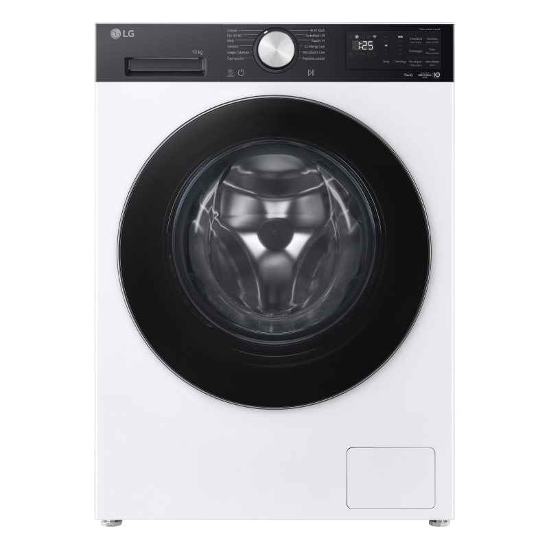 LG F4NX5013TKC Lavatrice Intelligente 13 kg Classe A-40% Bianco Nero