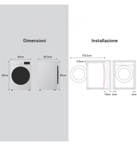 LG F4NX5013TKC washing machine Front-load 13 kg 1400 RPM White