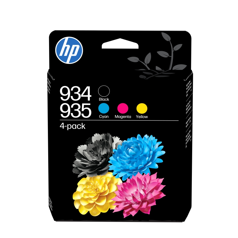 HP Paquete de 4 cartuchos de Tinta Original 934 negra 935 cian magenta amarilla