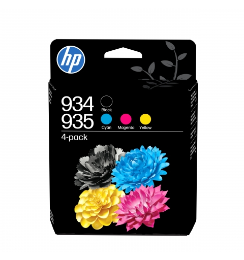 HP 934 Pack de 4 cartouches d'encre noire 935 Pack de 4 cartouches d'encre cyan magenta jaune authentiques