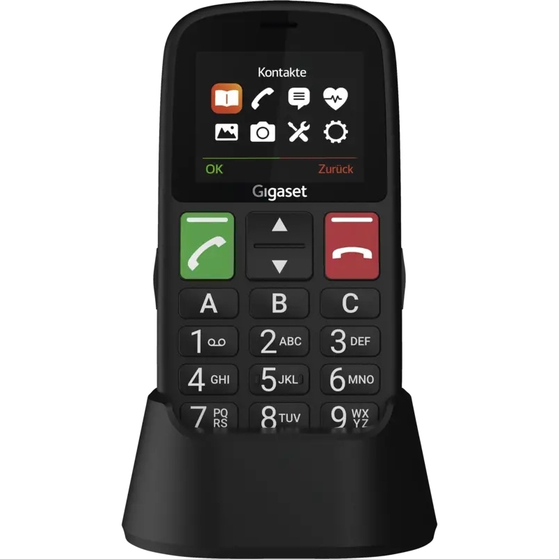 Gigaset GL30 5,59 cm (2.2") 106 g Nero Telefono per anziani