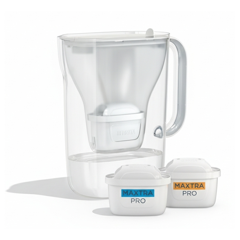 Brita Style Essential Caraffa filtrante 2,4 L Trasparente, Bianco