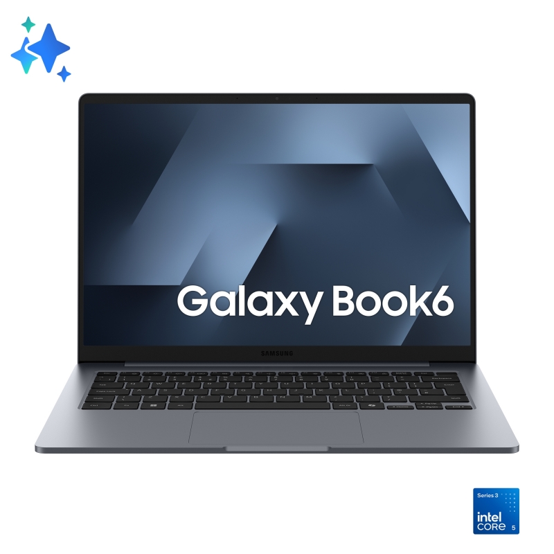 Samsung Galaxy Book6 Intel Core 5 315 Ordinateur portable 35,6 cm (14") WUXGA 8 Go LPDDR5x-SDRAM 256 Go SSD Wi-Fi 6E (802.11ax)