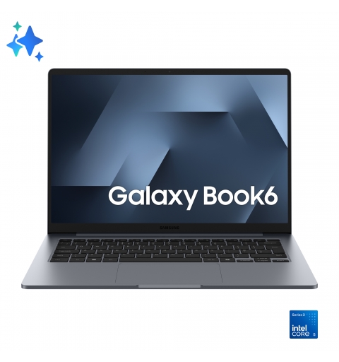 Samsung Galaxy Book6 Intel Core 5 315 Ordinateur portable 35,6 cm (14") WUXGA 8 Go LPDDR5x-SDRAM 256 Go SSD Wi-Fi 6E (802.11ax)