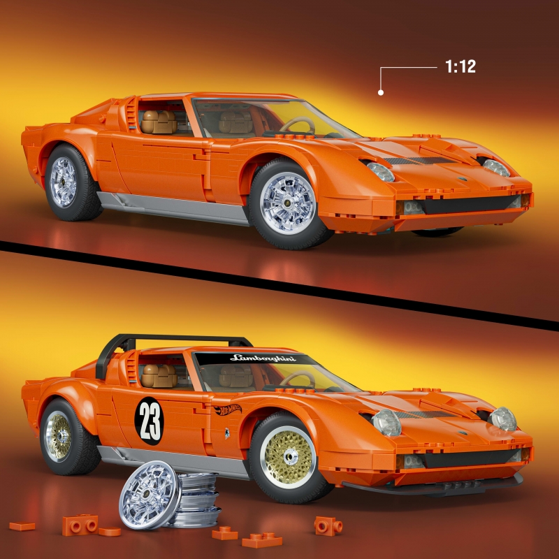Mattel Hot Wheels-Coffret de Construction Lamborghini Miura P400 SV de 1971