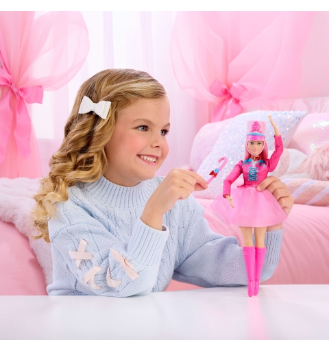 Barbie in the Nutcracker Daisy Ballerina Doll with Articulated Ankles and Candy Cane Baton