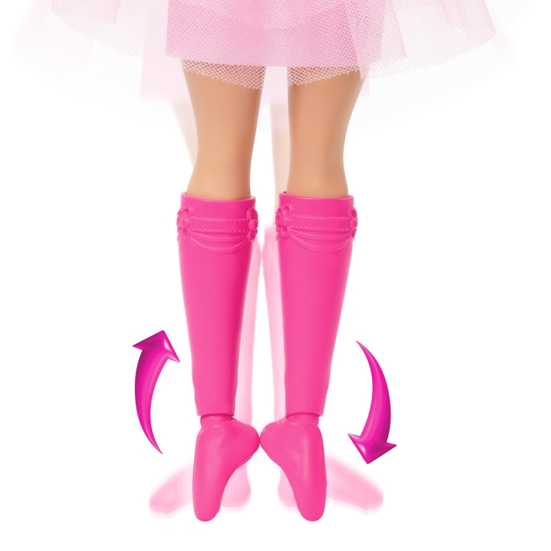 Barbie Muñeca bailarina Daisy de en El Cascanueces con tobillos articulados y bastón de caramelo