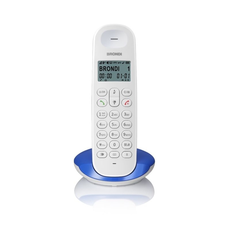 Brondi Lotus Téléphone DECT Bleu, Blanc
