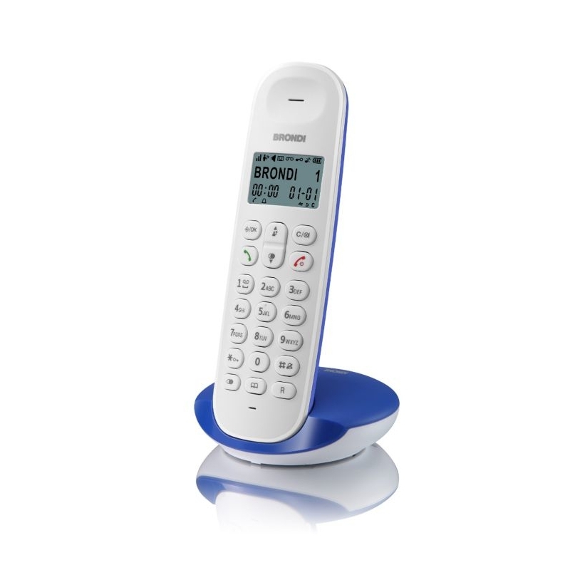 Brondi Lotus Téléphone DECT Bleu, Blanc