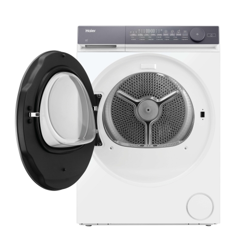 Haier HD90-C367U1-IT tumble dryer Freestanding Front-load 9 kg Silver, White
